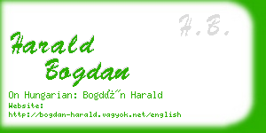 harald bogdan business card